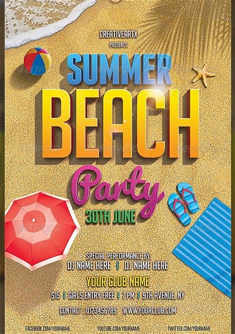 25 Best Beach Flyer Templates Psd Eps Ai Format Templatefor