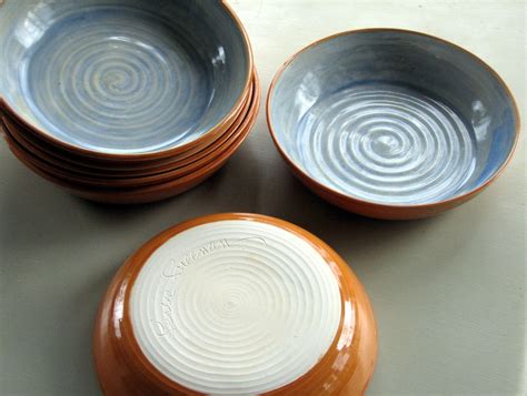 Ready To Ship Handmade Stoneware Pasta Bowls Stoneware Pasta Etsy