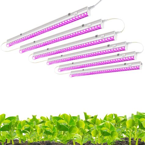 Monios L Led Grow Light Strips For Indoor Plants 2ft 60w 6 X 10w 300w Equivalent Full