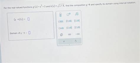 Solved For The Real Valued Functions G X X And H X X Chegg