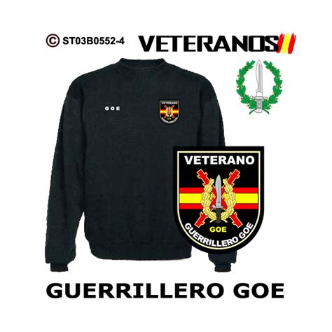 Sudadera Cl Sica Veterano Guerrillero Goe Boina Verde Totemteams