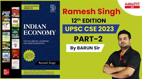 Upsc 2023 Upsc Indian Economy Ramesh Singh Book Indian Economy For Upsc Cse By Barun Sir