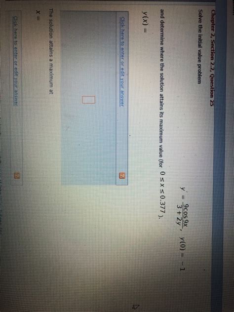 Solved Chapter 2, Section 2.2, Question 25 Solve the initial | Chegg.com 
