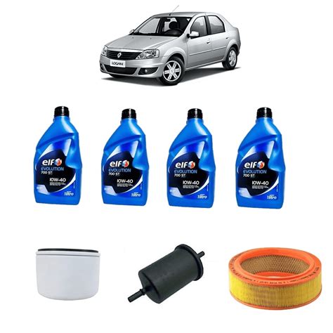 Kit Troca De Óleo Renault Logan 1 6 8v Elf 10w40 em 6x s juros