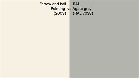 Farrow And Ball Pointing 2003 Vs Ral Agate Grey Ral 7038 Side By Side Comparison