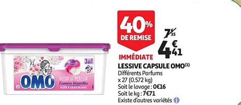 Promo Lessive Capsule Omo Chez Auchan Icatalogue Fr