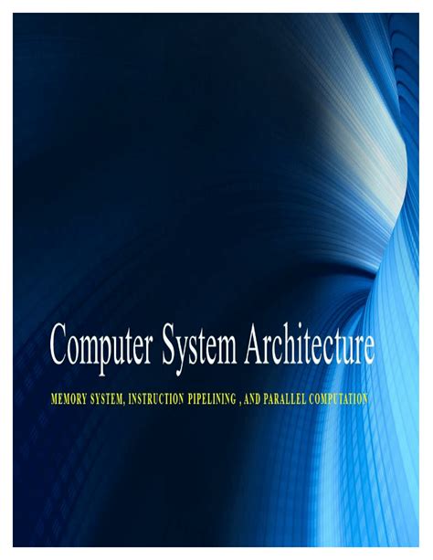 (PDF) Computer System Architecture