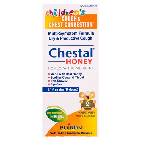 Save On Boiron Chestal Kids Honey Cough Syrup Homeopathic Medicine