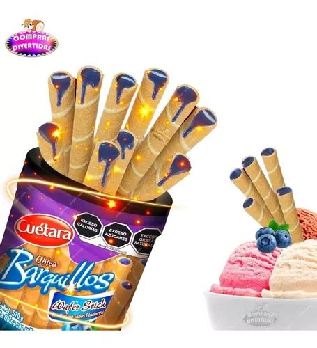 Wafer Stick Oblea Barquillos Relleno Mora Azul G Snack Mercadolibre