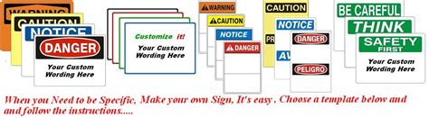 Custom Safety Signs Osha And Ansi