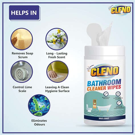 Buy Cleno Bathroom Cleaner Wet Wipes For Shower Wash Basin Floor