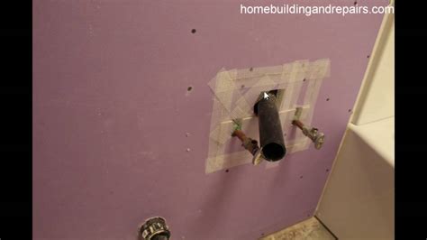 How To Cut Drywall Around Angled Plumbing Pipes Bathroom And Kitchen