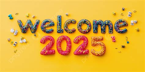 Welcome Lettering Yellow Background Wallpapers Happy New Year