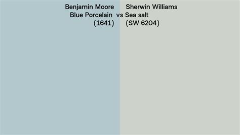 Benjamin Moore Blue Porcelain Vs Sherwin Williams Sea Salt Sw