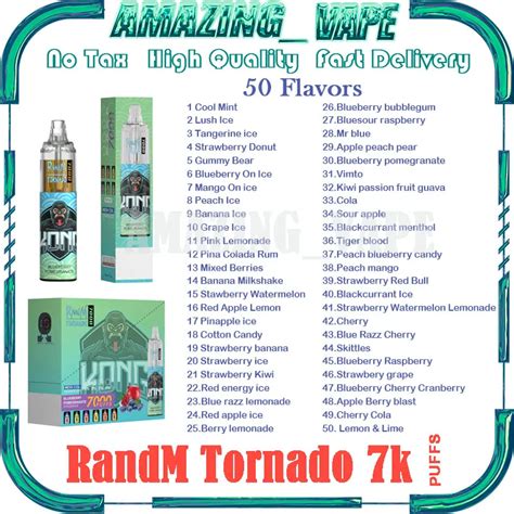 Original Randm Tornado 7000 Puff Disposable Vape Pen Electronic