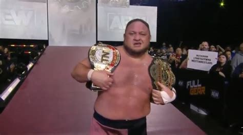 Samoa Joe Becomes A Double Champion At Tonight S Aew Full Gear Ppv