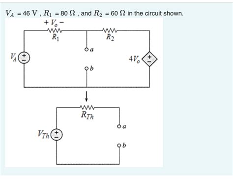 Solved A Find The Theevenin Equivalent Voltage For The Chegg