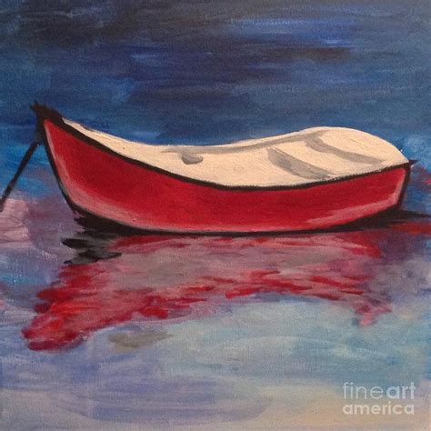 Red Boat Painting By Catherine Maroney Fine Art America