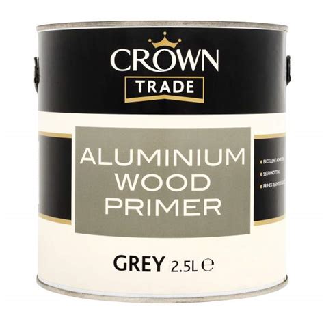 Crown Trade Aluminium Wood Primer Grey Ready Mixed 25l