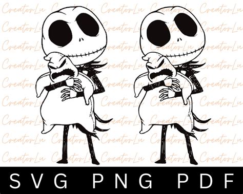 Jack Skellington Oogie Boogie Halloween SVG PNG PDF Designs Custom