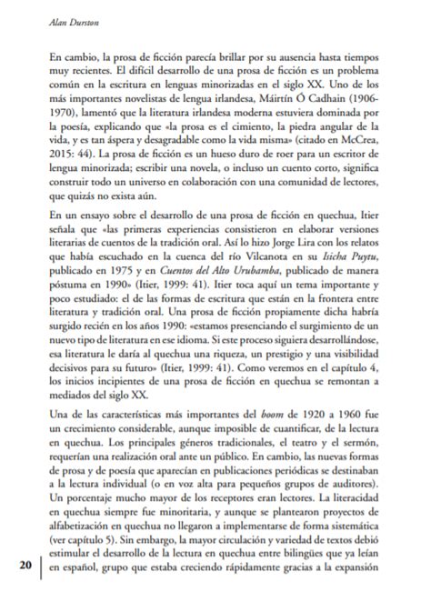 Escritura En Quechua Y Sociedad Serrana En TransformaciÓn PerÚ 1920 1960 Fondo Editorial Del Iep