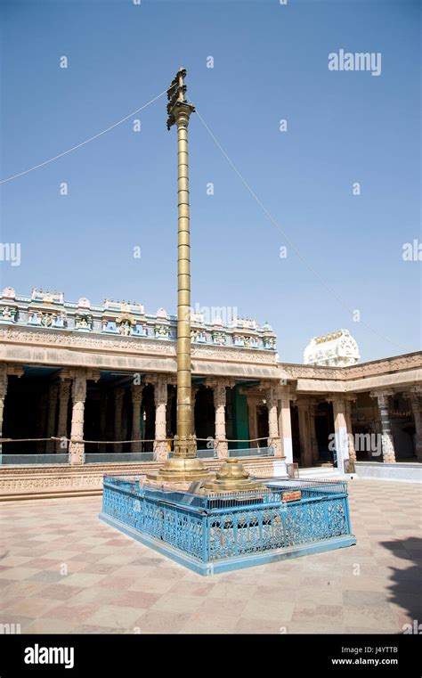 Pillar In Rangnath Ji Temple Vrindavan Uttar Pradesh India Asia