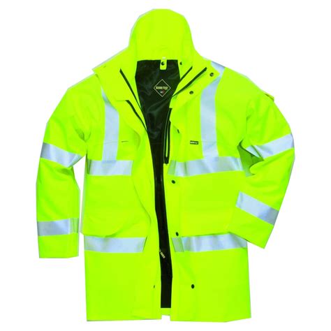 Gore-Tex HI VIS Waterproof Parka Jacket Coat Safety Visibility Workwear ...