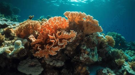 Coral Reef With Lots Of Beautiful Corals Background Beautiful Coral In