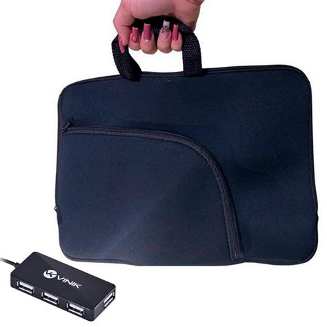 Case Luva Bolso Notebook Polegadas Hub Usb Vinik Submarino