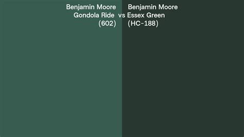 Benjamin Moore Gondola Ride Vs Essex Green Side By Side Comparison