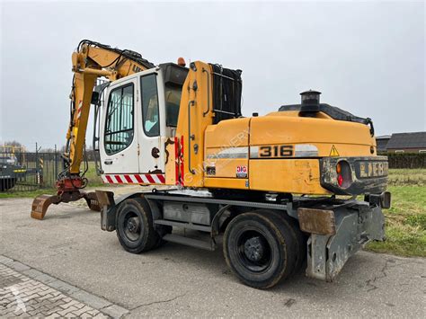 Used Liebherr A316Litronic Wheel Excavator A316 Material Handler N