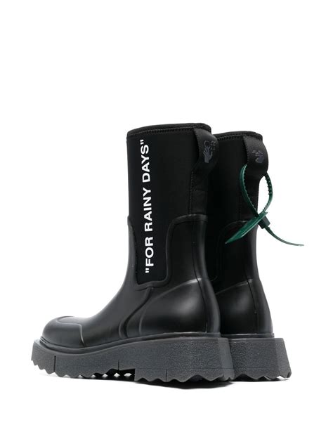 Off White Sponge Rubber Rain Boots Farfetch