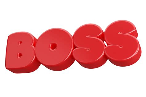 Free Boss 3d Word Text 16458261 Png With Transparent Background