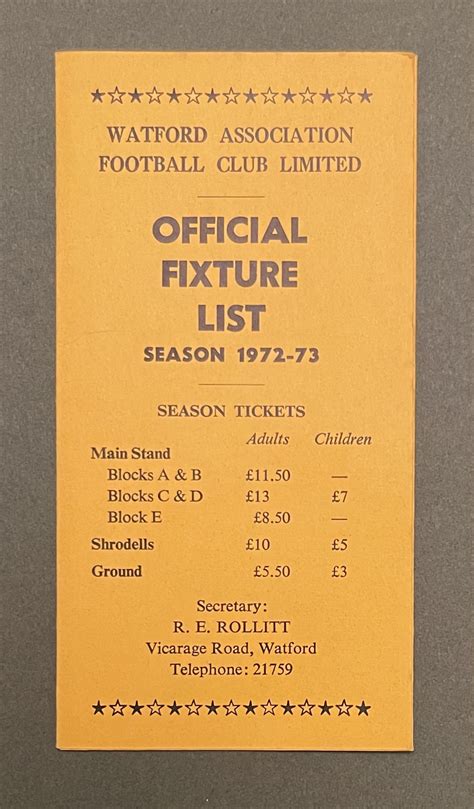 197273 Official Watford Fc Fixture List Watford Gold