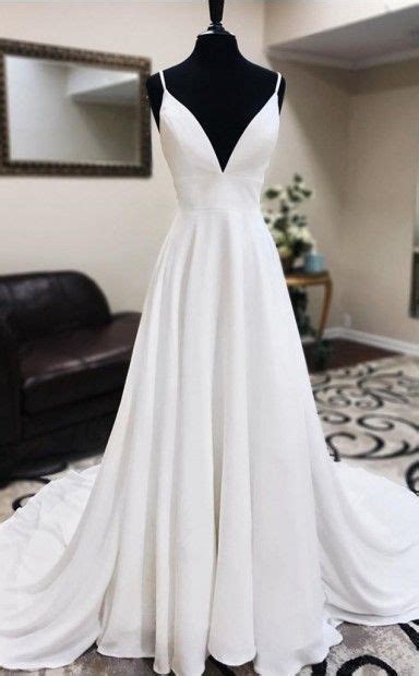 V Hals Weiße Abschluss ballkleid REALS109 White prom dress long Long