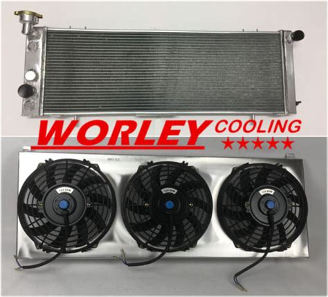 QLD 3 Rows Aluminum Radiator Shroud For 1991 2001 Jeep Cherokee XJ