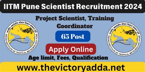 Iitm Pune Scientist Recruitment Notification Posts Apply