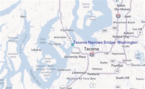 Tacoma Narrows Bridge, Washington Tide Station Location Guide