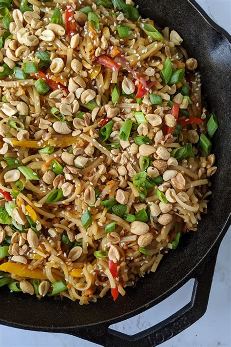 Simple Rice Noodle Stir Fry | FaveHealthyRecipes.com