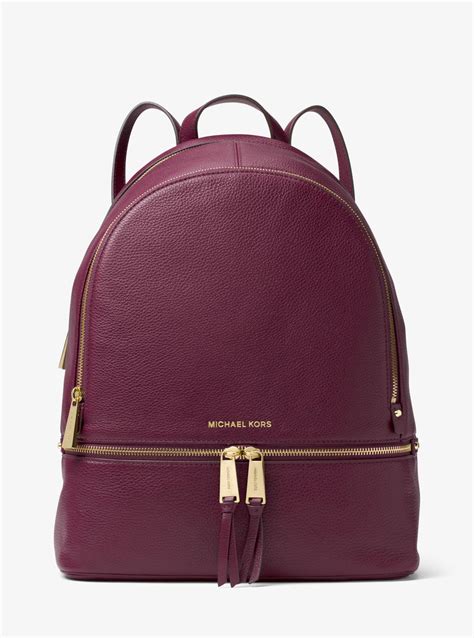 Michael Kors Rhea Large Leather Backpack In Purple Lyst