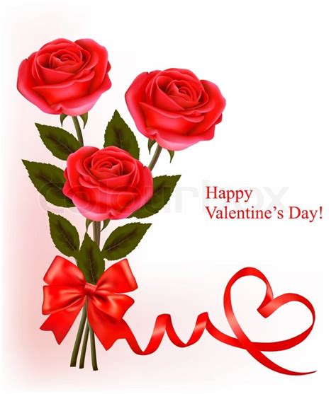 Valentine`s day background. Red roses ... | Stock image | Colourbox