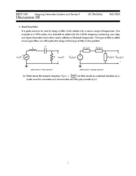 Dis B Notes Eecs B Designing Information Systems And Devices