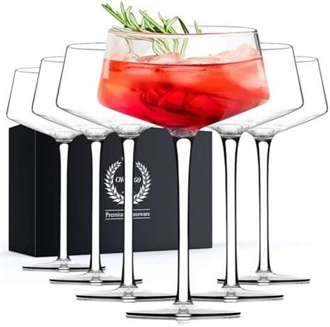 Amazon Chouggo Martini Glasses Set Of Oz Coupe Cocktail