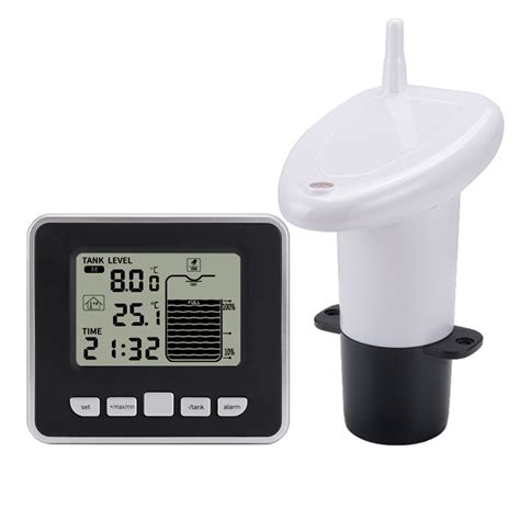 Ultrasonic Electronic Water Tank Level Gauge Multifunctional Indoor Thermometer Clock Water