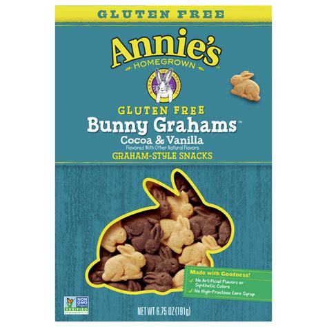 Save On Annies Homegrown Bunny Grahams Cocoa And Vanilla Gluten Free