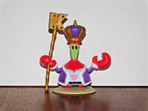 Htf Spongebob Squarepants 35 Mr Krabs King Krabs Pvc Toy Figure Crown Sceptre 4605303839