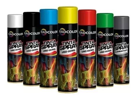 Tinta Spray Preto Brilhante Uso Geral 400 Ml Radcolor MercadoLivre