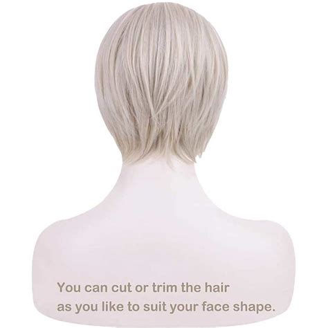 Short Pixie Cuts Hair Wigs Ombre Platinum Blonde Natural Straight Heat Resistant Synthetic Wigs