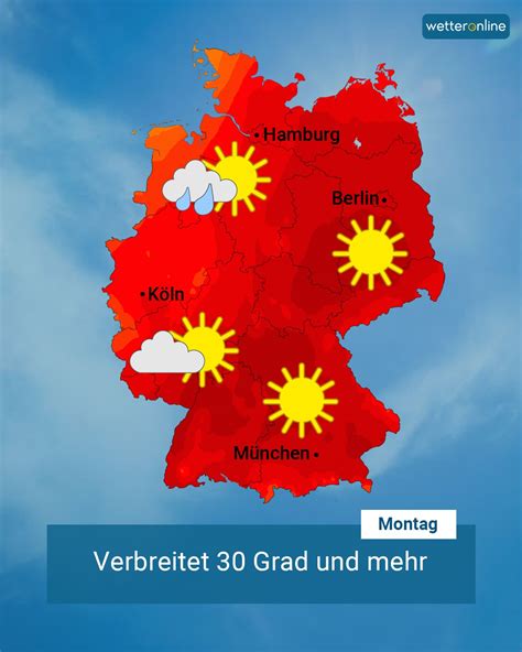 wetteronline de on Twitter Am Montag werden in den wärmsten Regionen