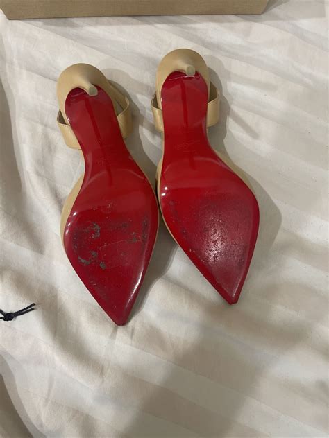 Christian Louboutin So Kate Sling Back In Nude 40 Gem